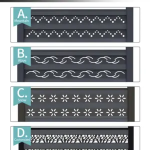 Aluminum carved wood plastic fence